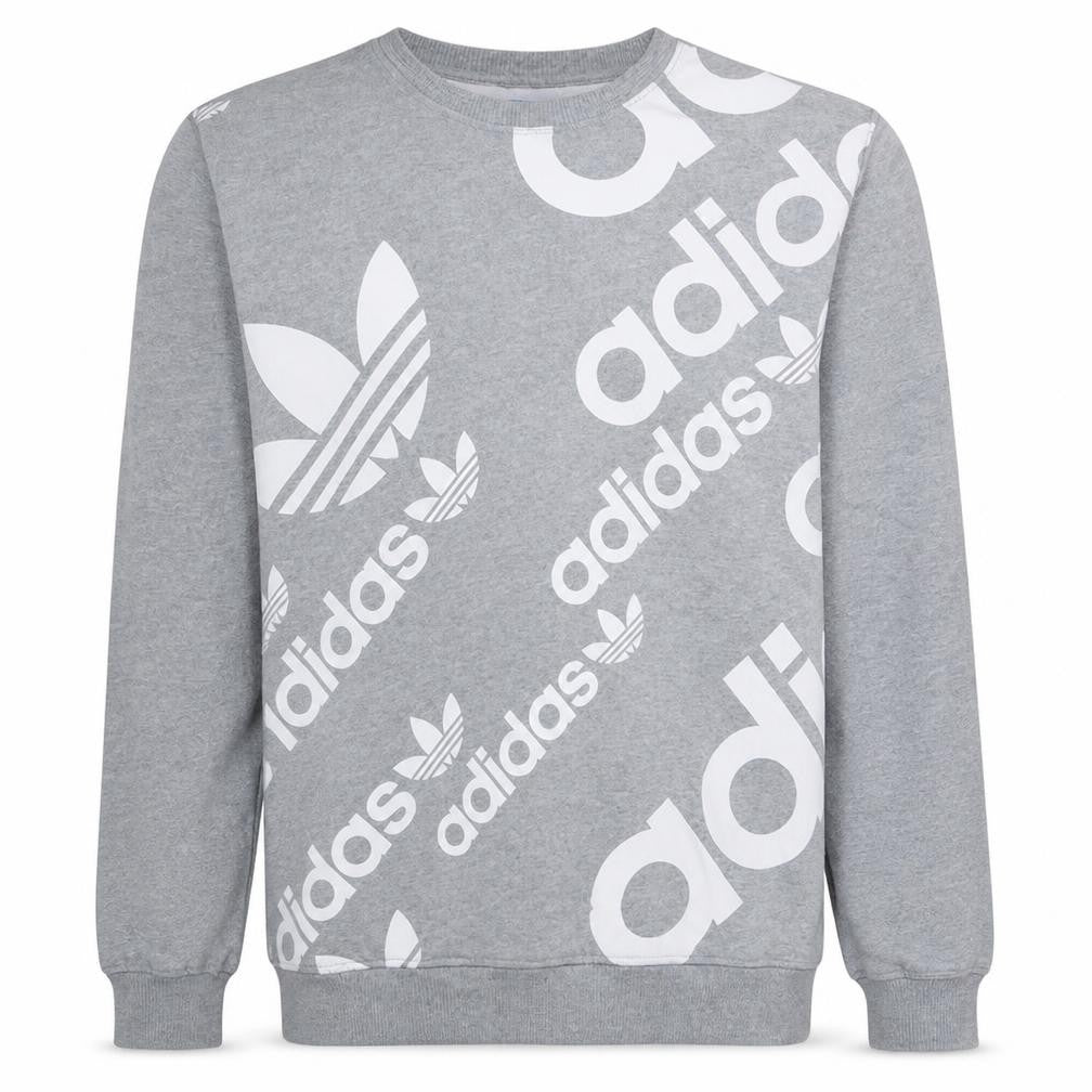 Mens UK Size M Adidas Grey Pullover Sweatshirt