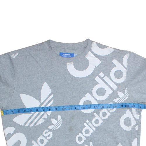 Mens UK Size M Adidas Grey Pullover Sweatshirt