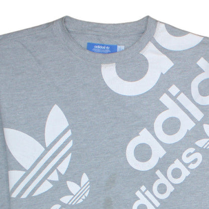 Mens UK Size M Adidas Grey Pullover Sweatshirt