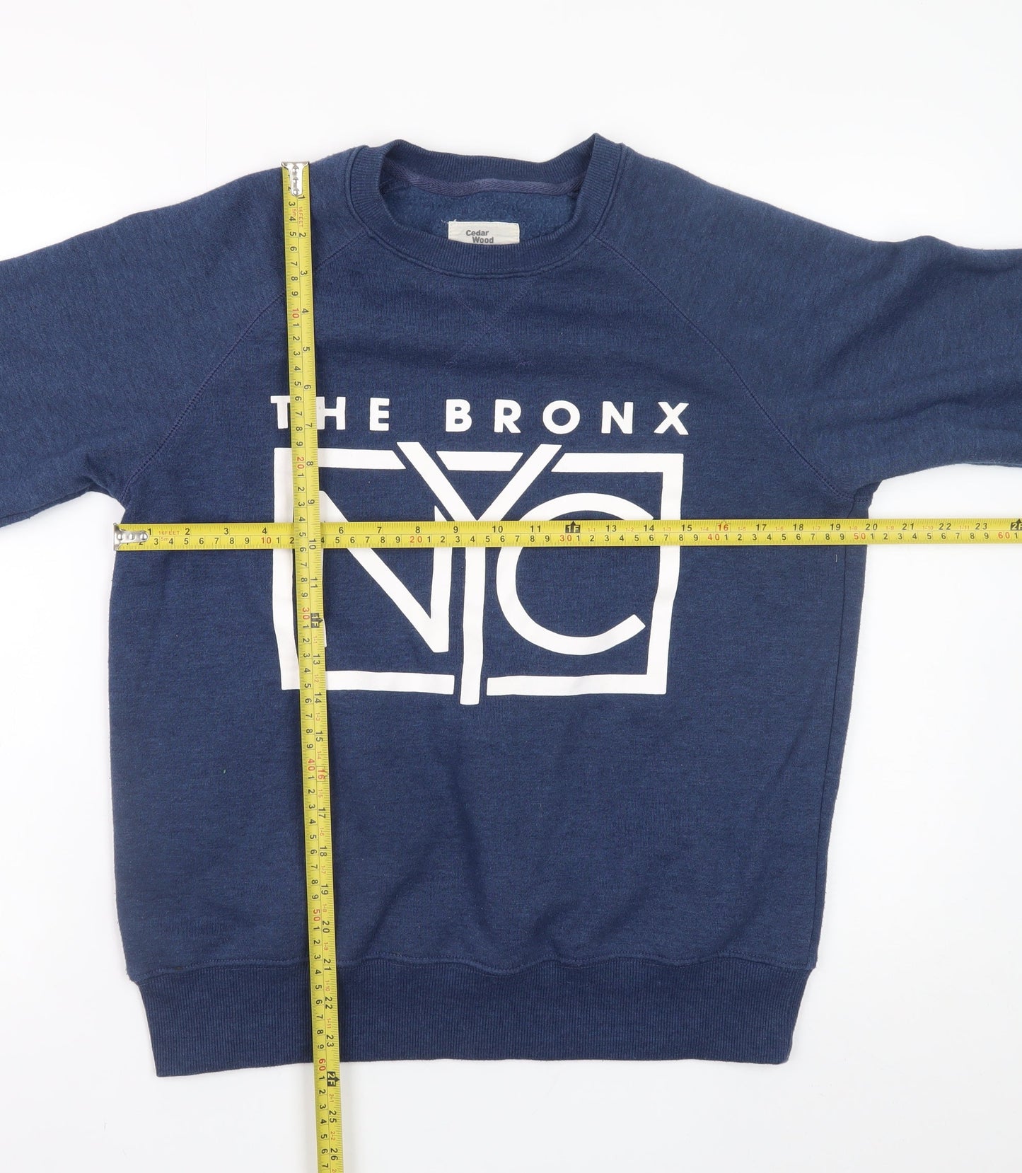 Mens UK Size M Cedar Wood State Blue Pullover Sweatshirt