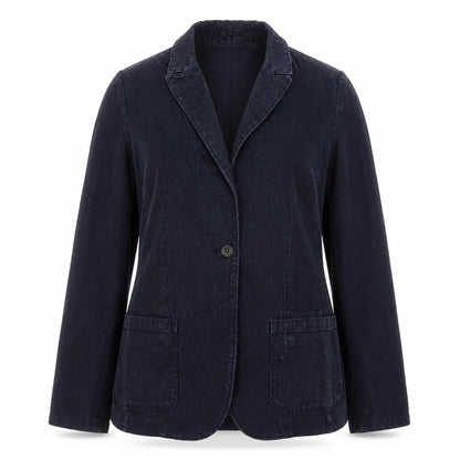 Banana Republic Women's Navy Cotton Blazer Size 10 Classic Fit