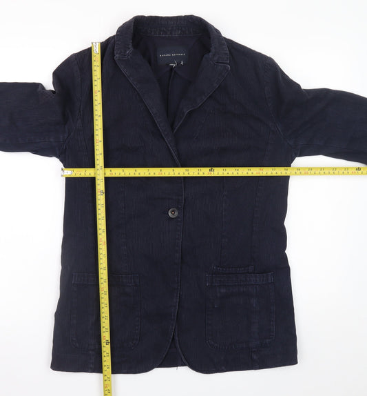 Banana Republic Women's Navy Cotton Blazer Size 10 Classic Fit