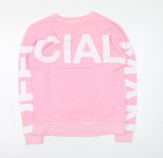 Mens UK Size M boohooMAN Pink Pullover Sweatshirt