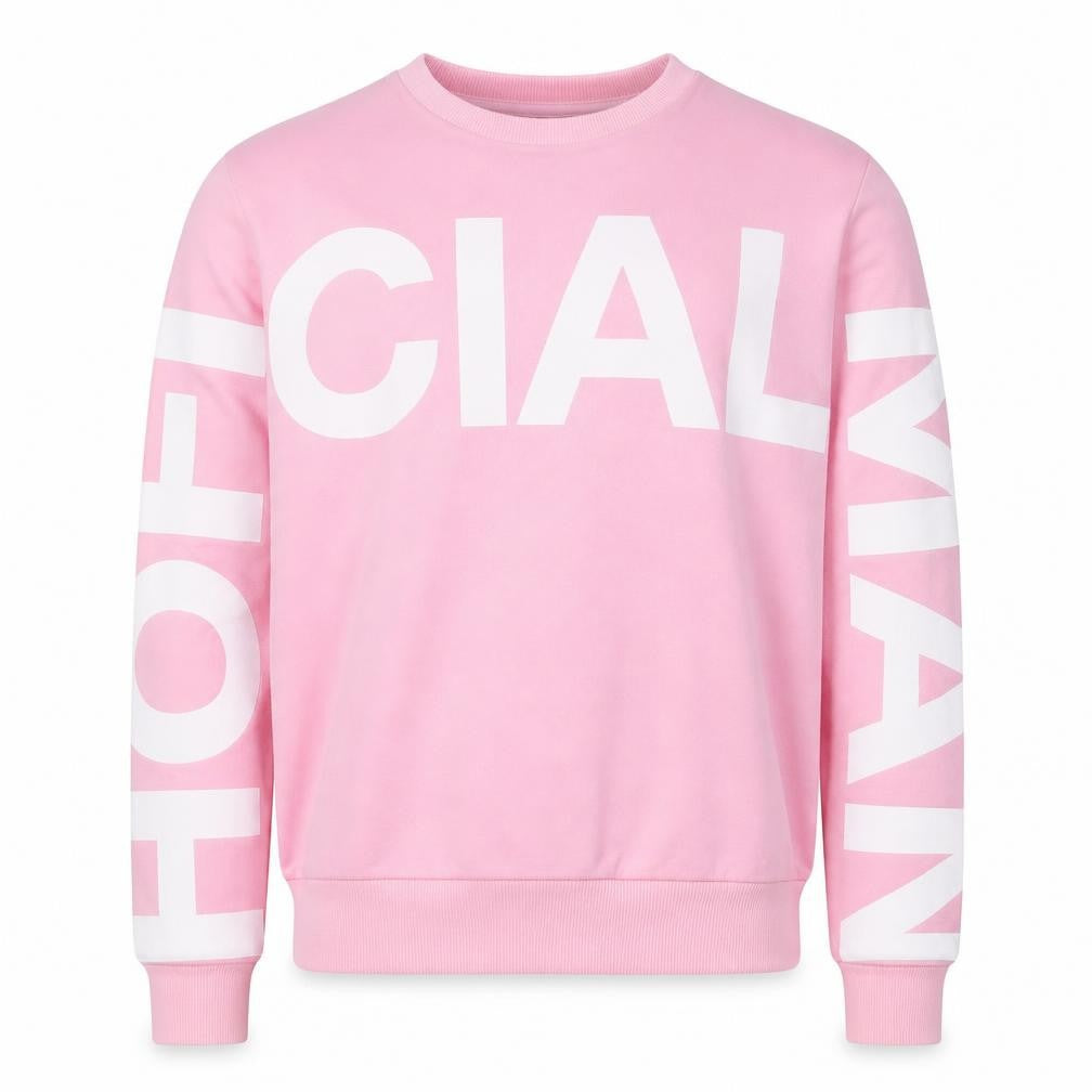 Mens UK Size M boohooMAN Pink Pullover Sweatshirt