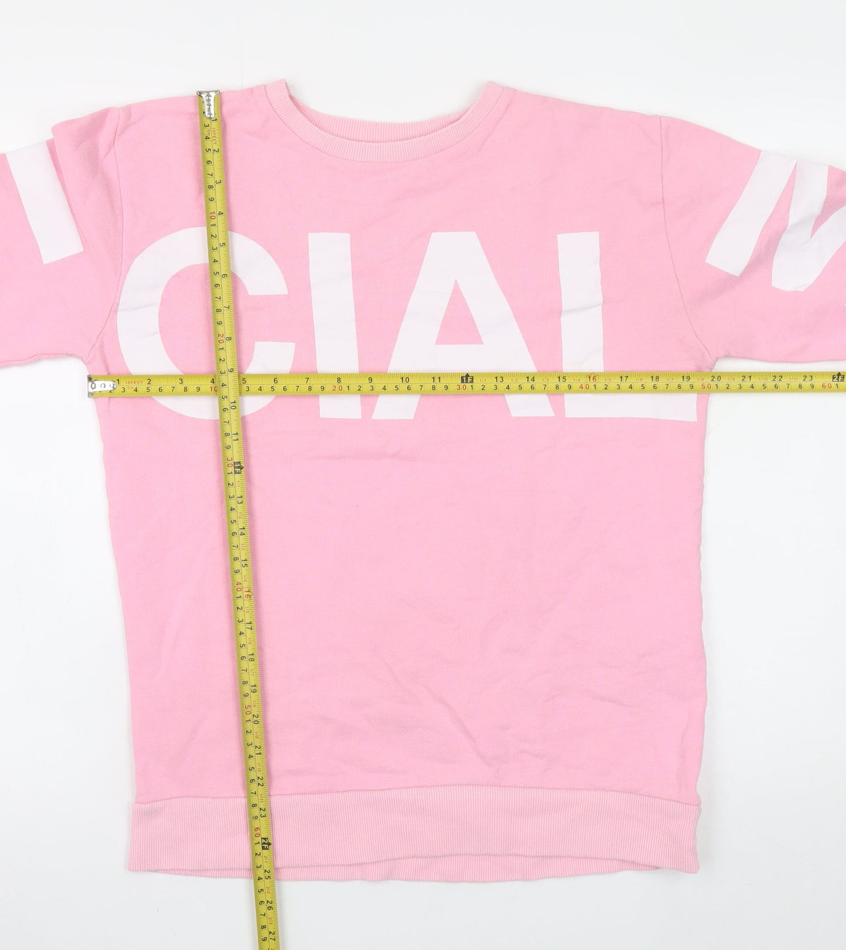 Mens UK Size M boohooMAN Pink Pullover Sweatshirt