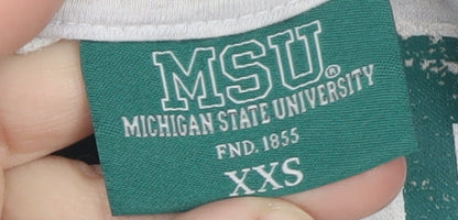 Womens UK Size 2XS Michigan State University Grey Pullover Sweatshirt