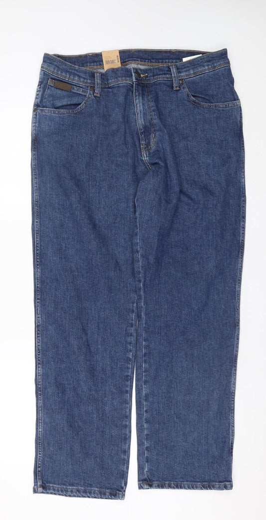 Mens UK Size L Wrangler Regular Fit Straight Jeans