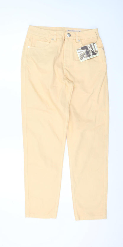Womens UK Size 10 ASOS Regular Fit Mom Beige Jeans