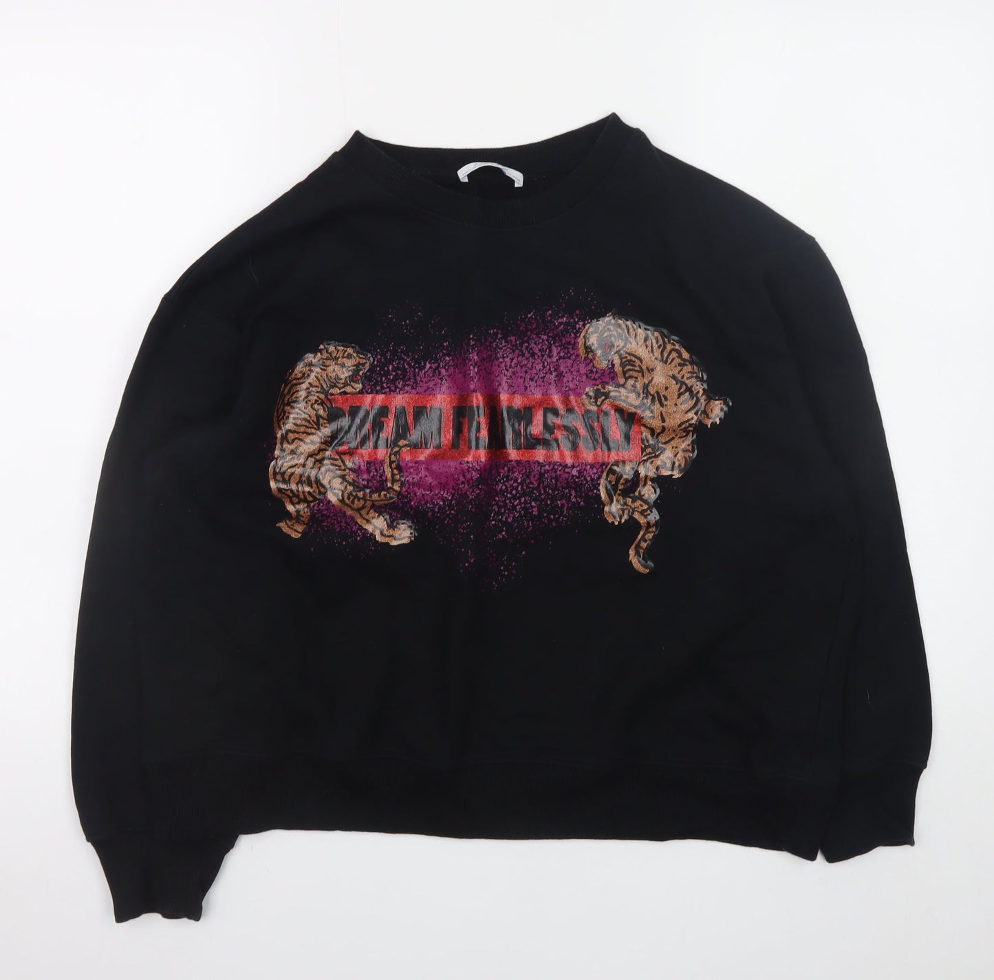 Womens UK Size 12 Zara Black Pullover Sweatshirt