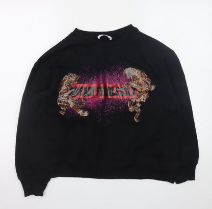 Womens UK Size 12 Zara Black Pullover Sweatshirt