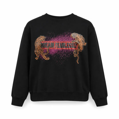 Womens UK Size 12 Zara Black Pullover Sweatshirt