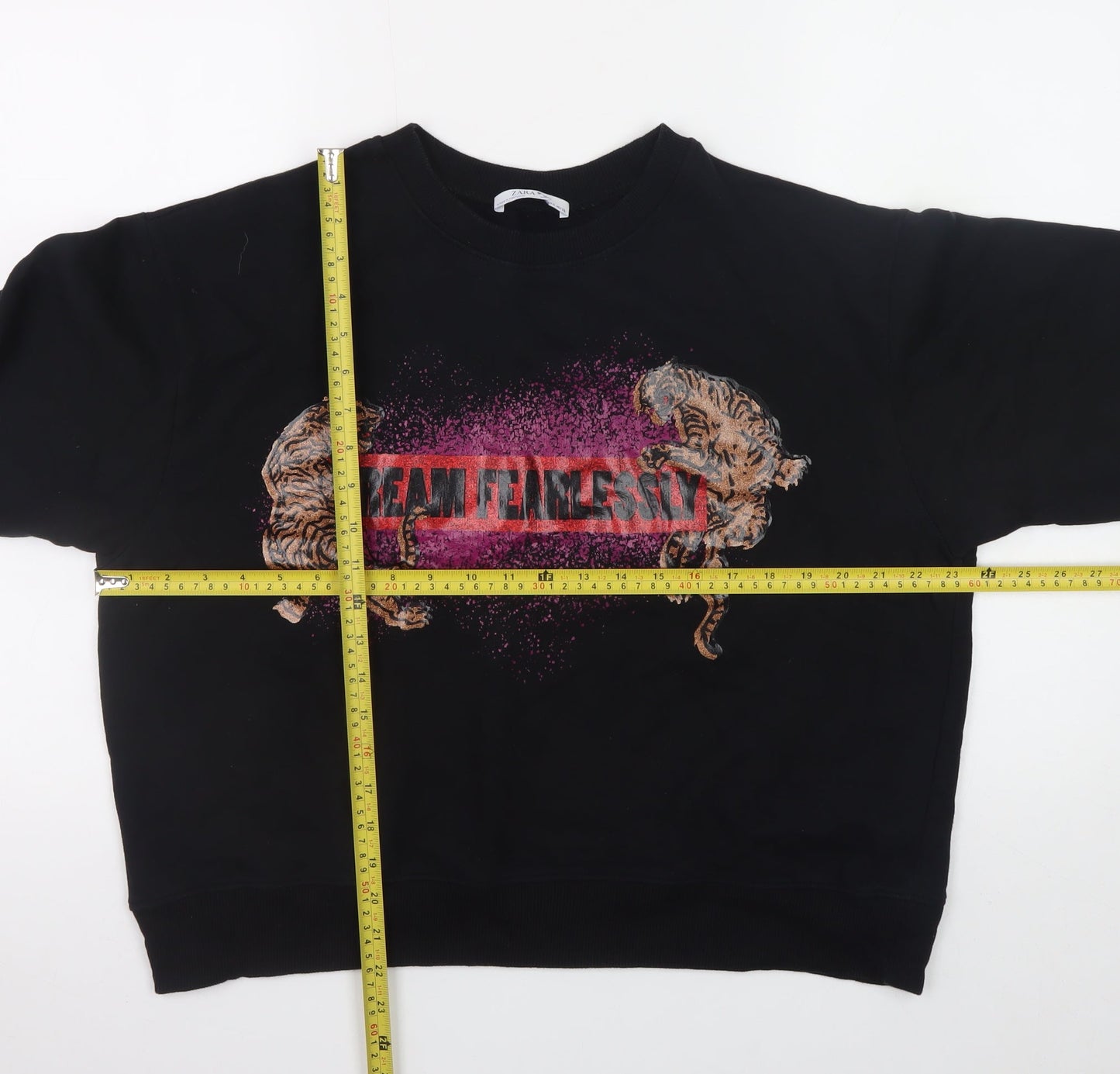 Womens UK Size 12 Zara Black Pullover Sweatshirt