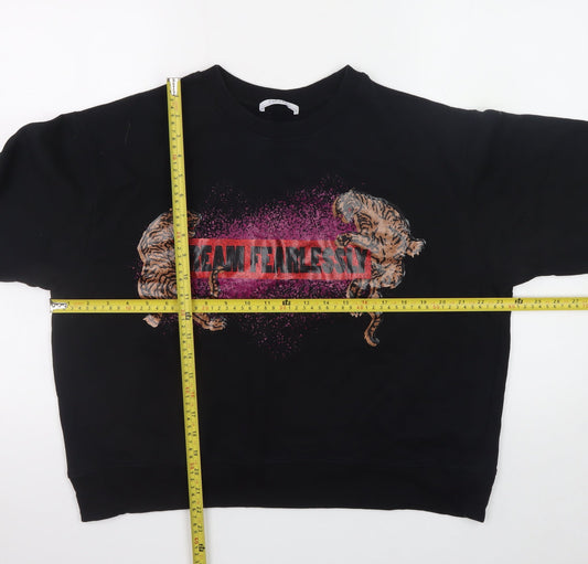 Womens UK Size 12 Zara Black Pullover Sweatshirt