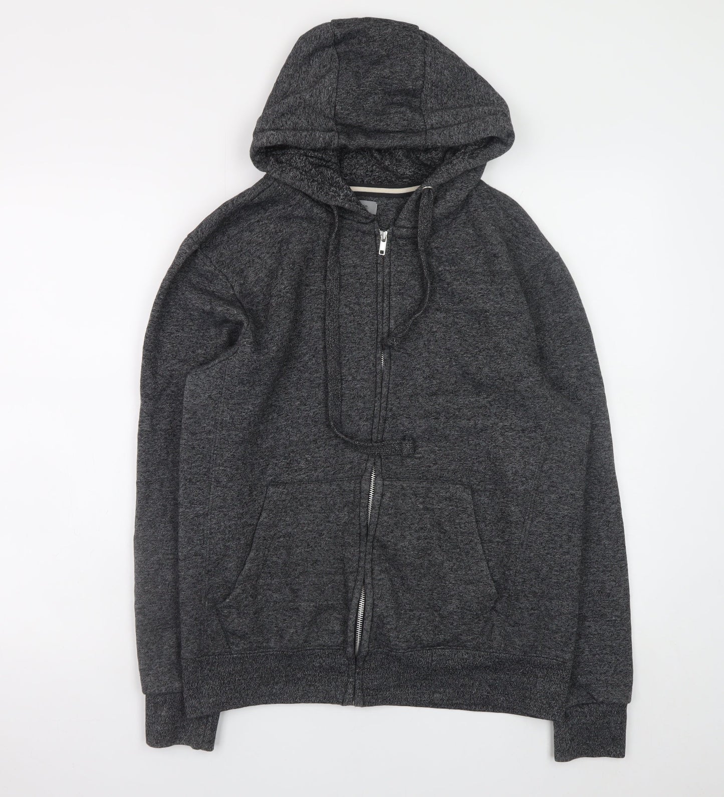 Mens UK Size S George Grey Full Zip Hoodie