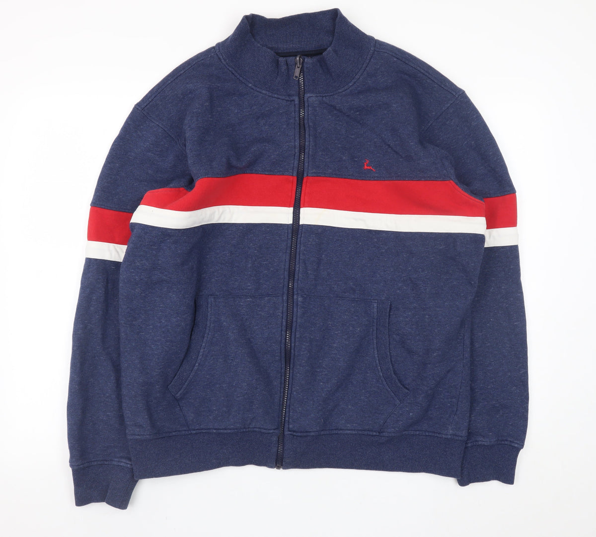 Mens UK Size XL Parx Blue Full Zip Sweatshirt