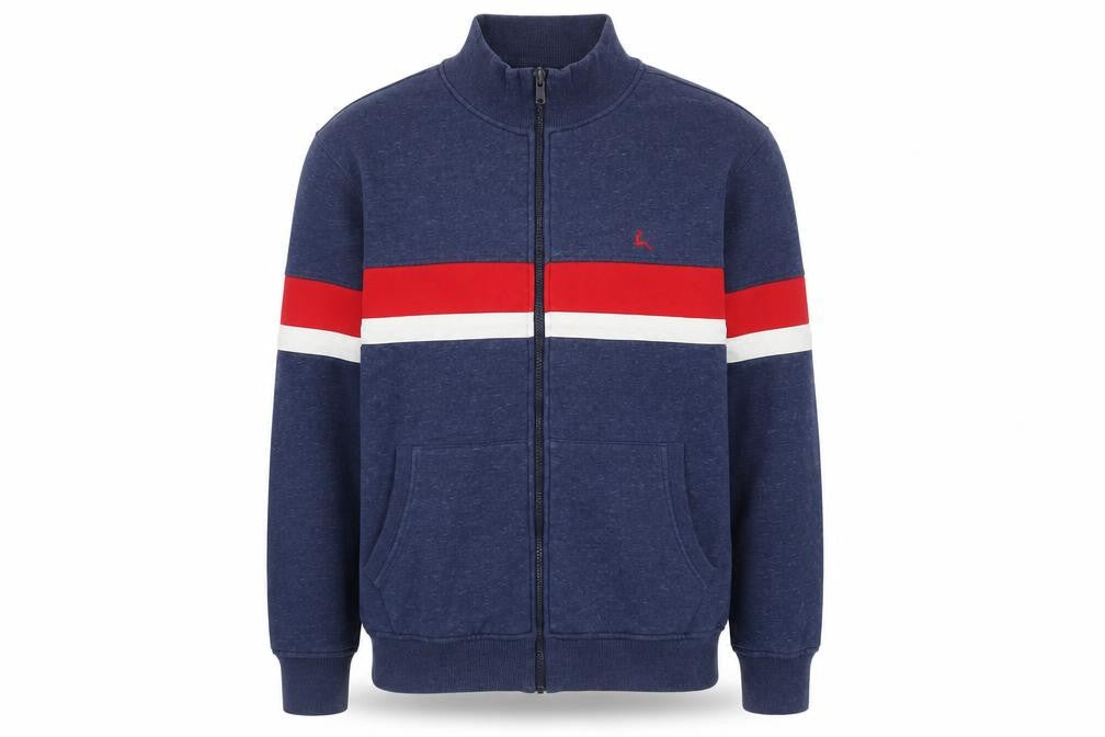 Mens UK Size XL Parx Blue Full Zip Sweatshirt