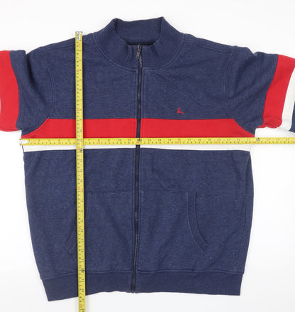 Mens UK Size XL Parx Blue Full Zip Sweatshirt