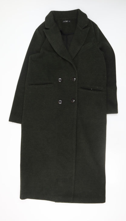 Womens UK Size S F&F Green Overcoat