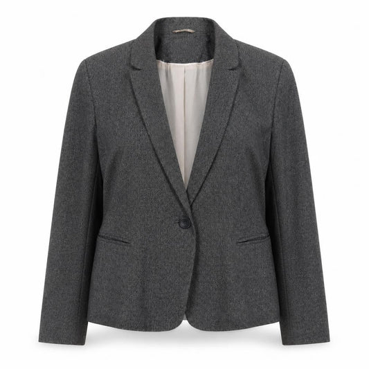 Next Women Grey Blazer Jacket UK 18 Tailored Classic Lined Stretch