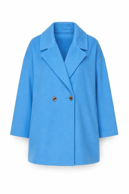 Womens UK Size 14 TU Blue Overcoat