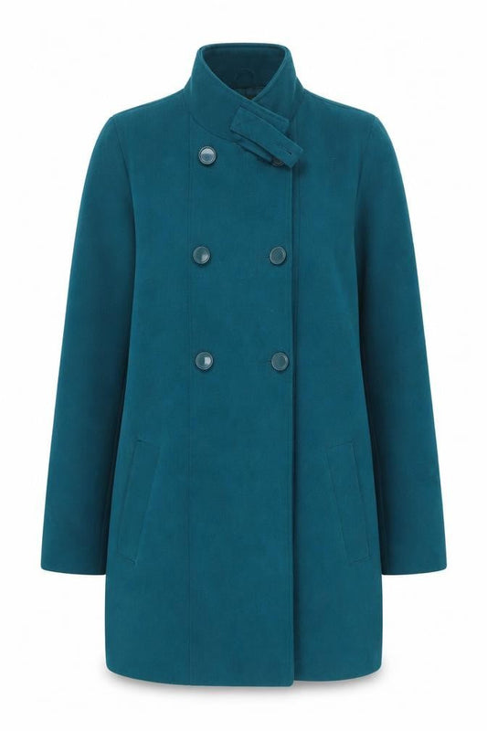 La Redoute Women Blue Size 14 Double-Breasted Pea Coat