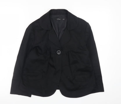 InWear Women's Black Blazer UK 10 Single-Breasted Work Jacket