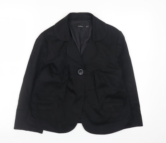 InWear Women's Black Blazer UK 10 Single-Breasted Work Jacket