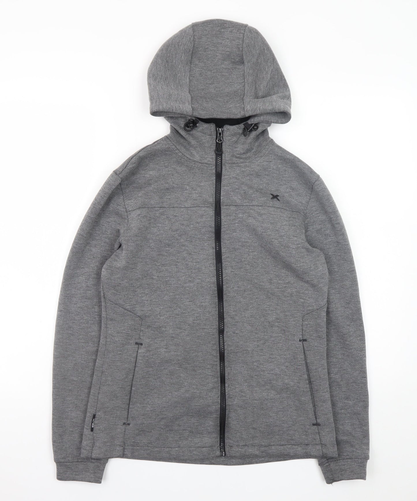 Mens UK Size XS DLX Athletic Grey Full Zip Hoodie