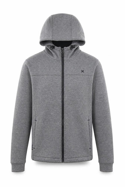 Mens UK Size XS DLX Athletic Grey Full Zip Hoodie