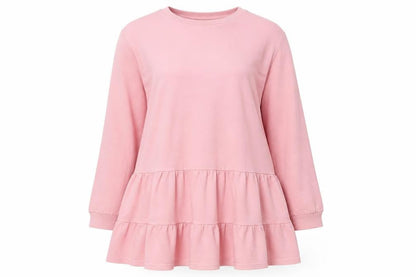 New Look Women Pink Long Sleeve Trapeze Swing Dress Size 12
