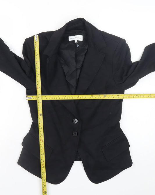 Patrizia Pepe Women's Black Blazer Size 12 Slim Fit Classic Jacket