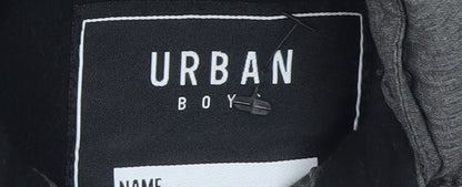 Urban Boy Grey Hooded Padded Bodywarmer Waistcoat Boys 4 Years
