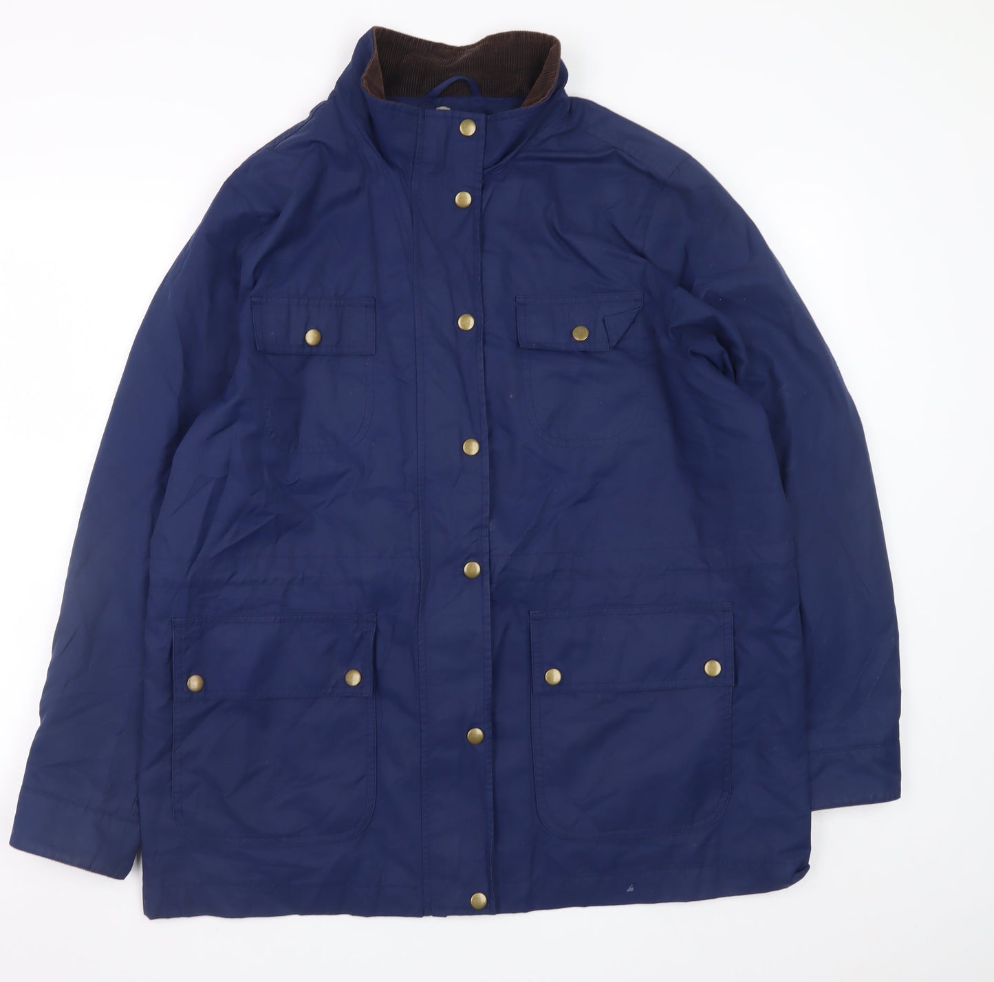 Mens UK Size L Lands' End Blue Parka Coat