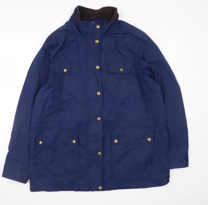 Mens UK Size L Lands' End Blue Parka Coat