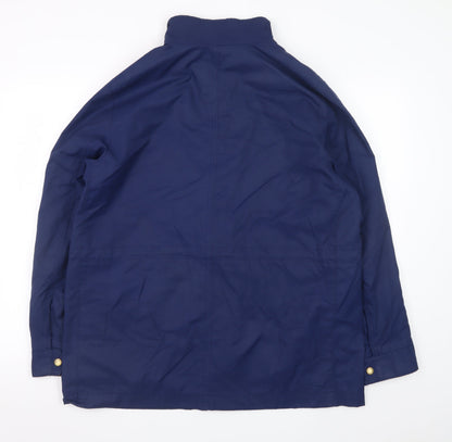 Mens UK Size L Lands' End Blue Parka Coat