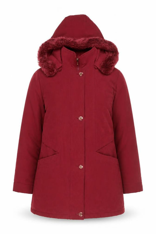 Womens UK Size S Isabelle Red Parka Coat