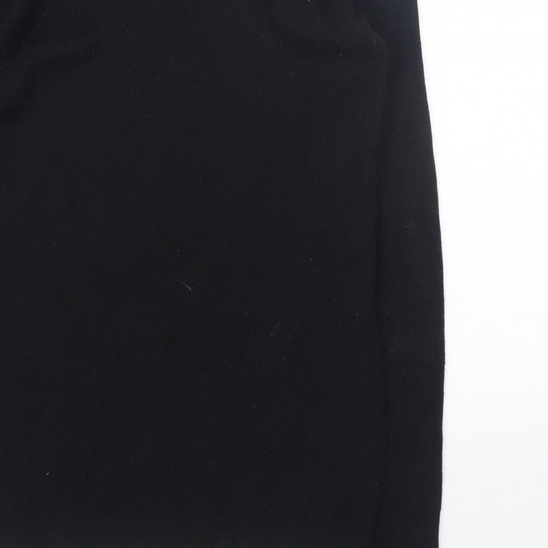 Stone UK Men’s Black High Neck Zip Pullover Jumper XL