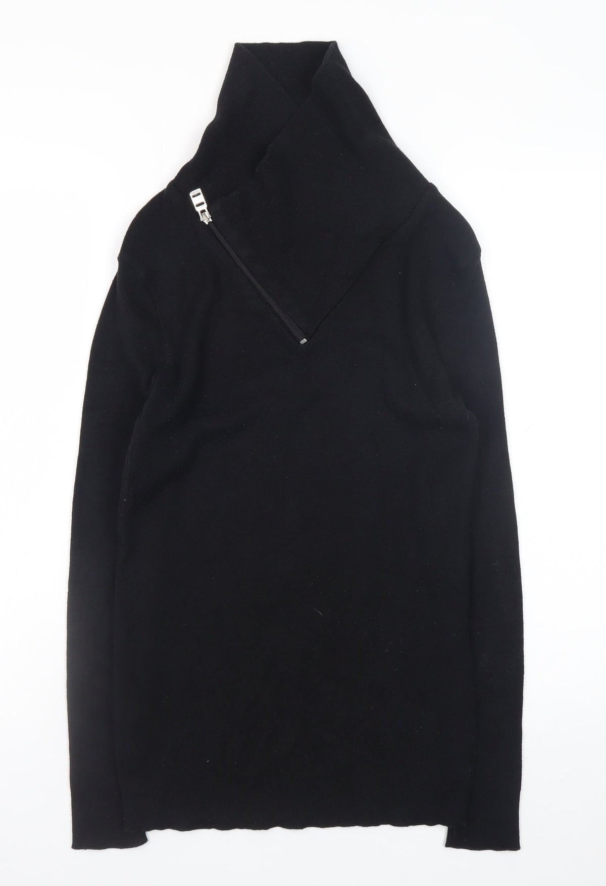 Stone UK Men’s Black High Neck Zip Pullover Jumper XL