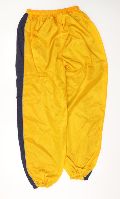 No Limit Mens Yellow Nylon Jogger Trousers XL Retro 90s Sports Style
