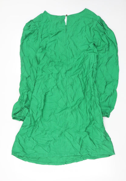 F&F Women’s Green Fit & Flare Belted Long Sleeve Dress Size 18