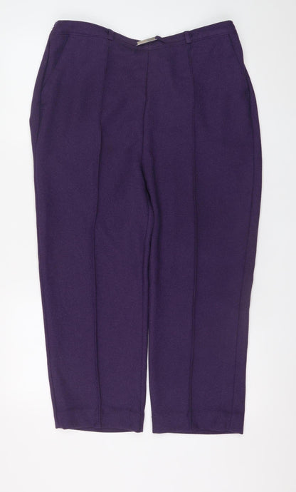 Womens UK Size 16 Honor Millburn Regular Fit Casual Workwear Business Purple Tro