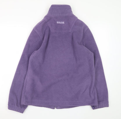 Maine New England Women's Purple Fleece Jacket Size 14