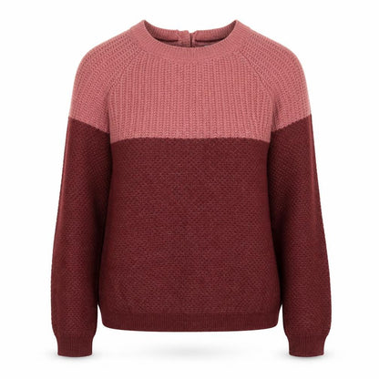 FatFace Women's Pink Colour Block Knit Jumper Size 10