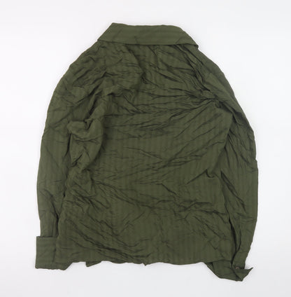 Womens UK Size 8 TU Green Wrap Blouse