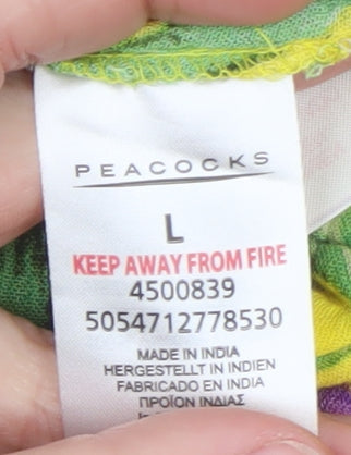 Womens UK Size L Peacocks One-Piece Yellow Playsuit