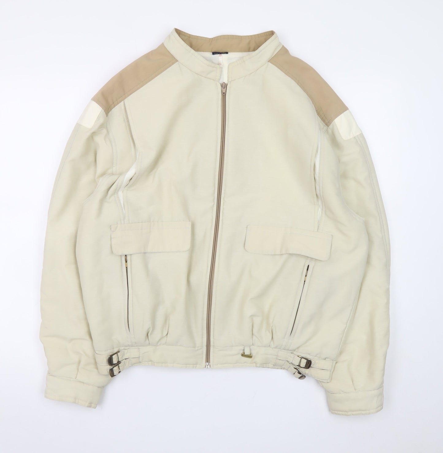 Womens UK Size XL Galaxy Beige Bomber Jacket
