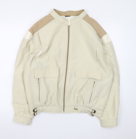 Womens UK Size XL Galaxy Beige Bomber Jacket