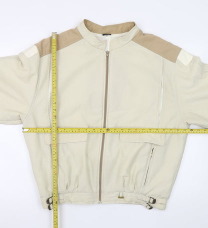 Womens UK Size XL Galaxy Beige Bomber Jacket