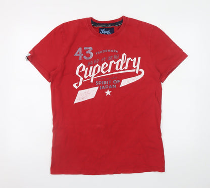 Mens UK Size L Superdry Red  T-Shirt