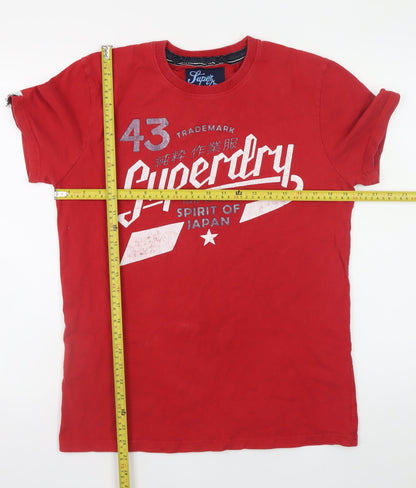 Mens UK Size L Superdry Red  T-Shirt